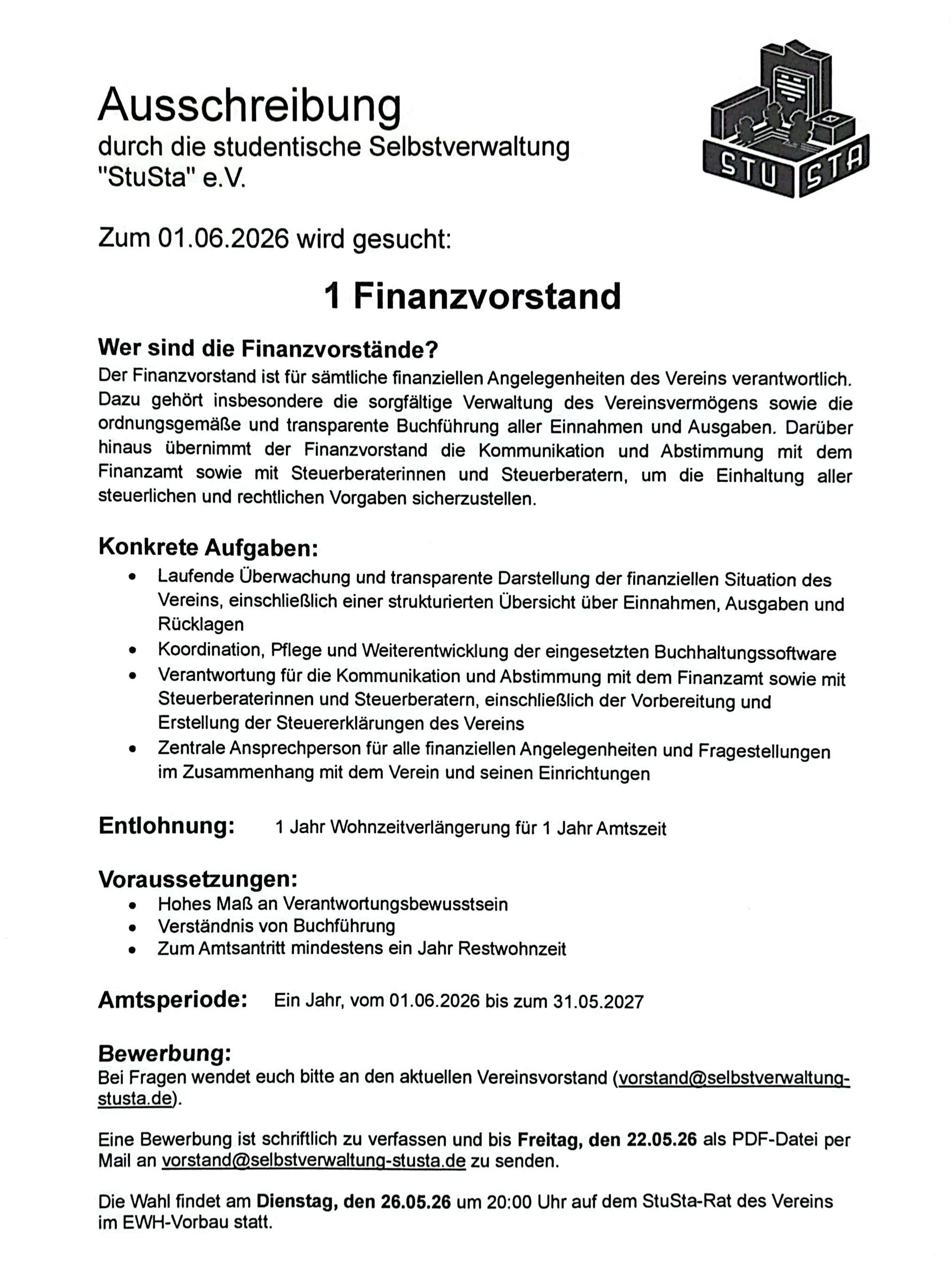 Finanzvorstand Hiring